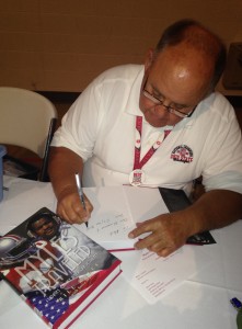 Signing books Findlay Kiwanis Club